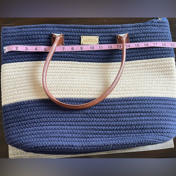 Stella Doca Paper straw blue beach bag - Picture 7 of 9